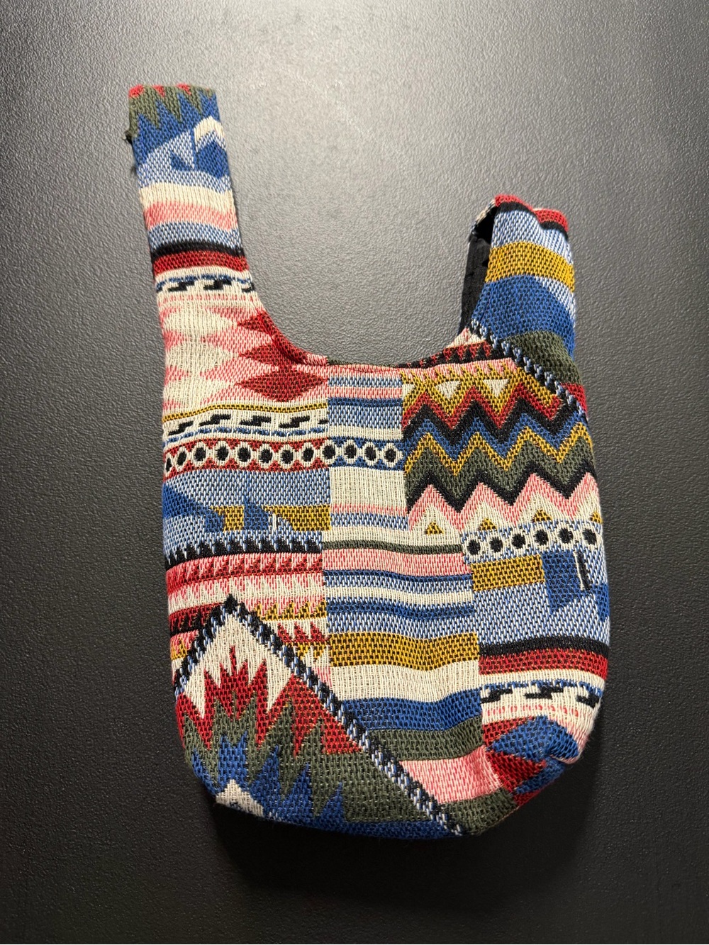 YAITO Multicolor Boho Knit Shoulder Bag - Casual Patchwork Tote